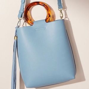 Anthropologie lucite handle bag
